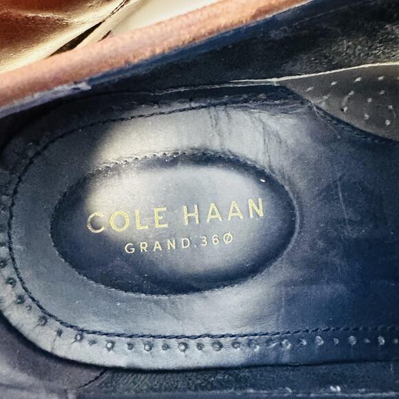 Cole Haan Shoes Mens 11 Brown Leather Grand 360 Double Monk Strap Cap Toe Dress